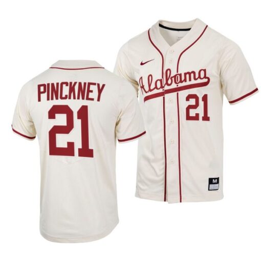 Alabama Crimson Tide Andrew Pinckney College Baseball Jersey Natural