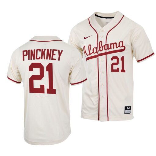 Alabama Crimson Tide Andrew Pinckney College Baseball Jersey Natural