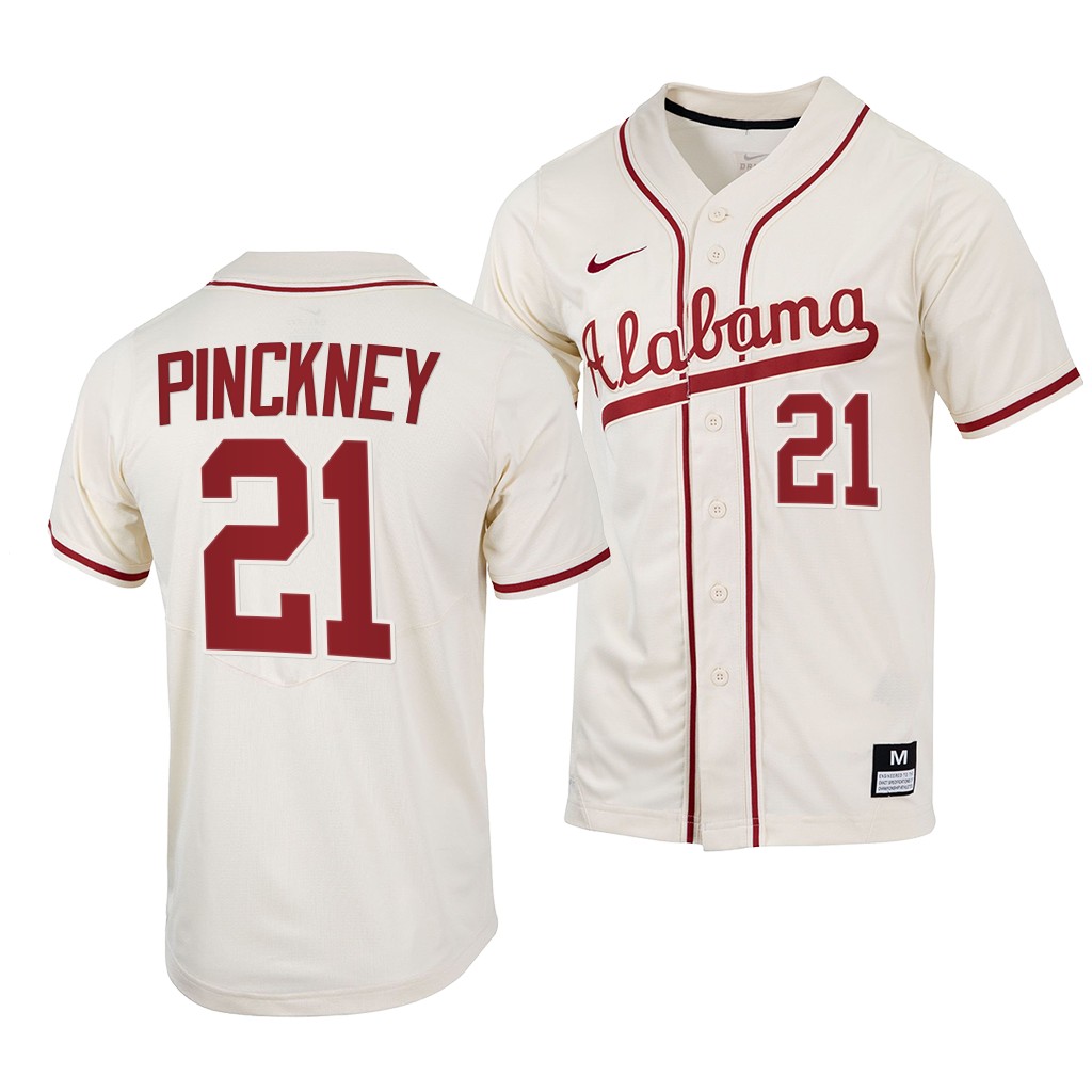 Alabama Crimson Tide Andrew Pinckney College Baseball Jersey Natural Alabama Crimson Tide Andrew Pinckney College Baseball Jersey Natural