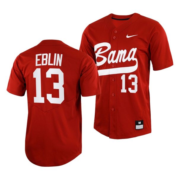 Alabama Crimson Tide Bryce Eblin College Baseball Jersey Crimson Alabama Crimson Tide Bryce Eblin College Baseball Jersey Crimson