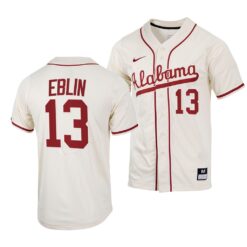 Alabama Crimson Tide Bryce Eblin College Baseball Jersey Natural