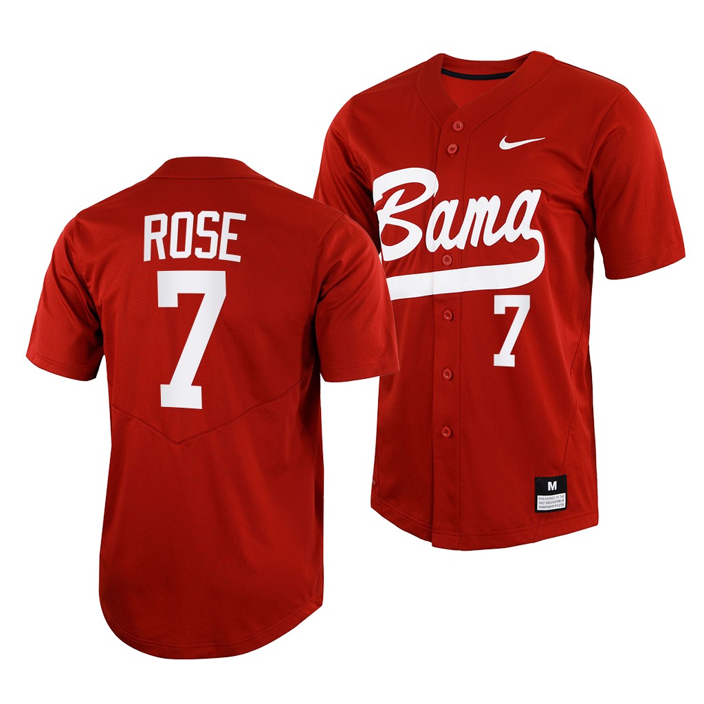 Alabama Crimson Tide Caden Rose College Baseball Jersey Crimson Alabama Crimson Tide Caden Rose College Baseball Jersey Crimson