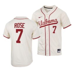 Alabama Crimson Tide Caden Rose College Baseball Jersey Natural