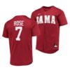 Alabama Crimson Tide Caden Rose College Baseball Jersey Natural
