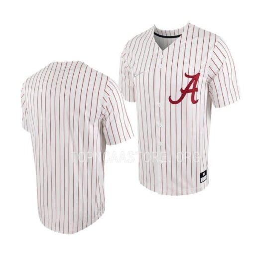 Alabama Crimson Tide College Baseball White Full-Button Jersey