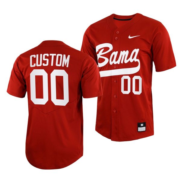 Alabama Crimson Tide Custom College Baseball Jersey Crimson Alabama Crimson Tide Custom College Baseball Jersey Crimson
