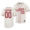 Arkansas Razorbacks Custom College Baseball Jersey Natural