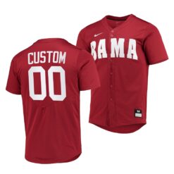 Alabama Crimson Tide Custom College Baseball Jersey Red