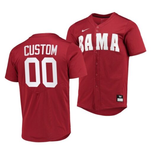 Alabama Crimson Tide Custom College Baseball Jersey Red