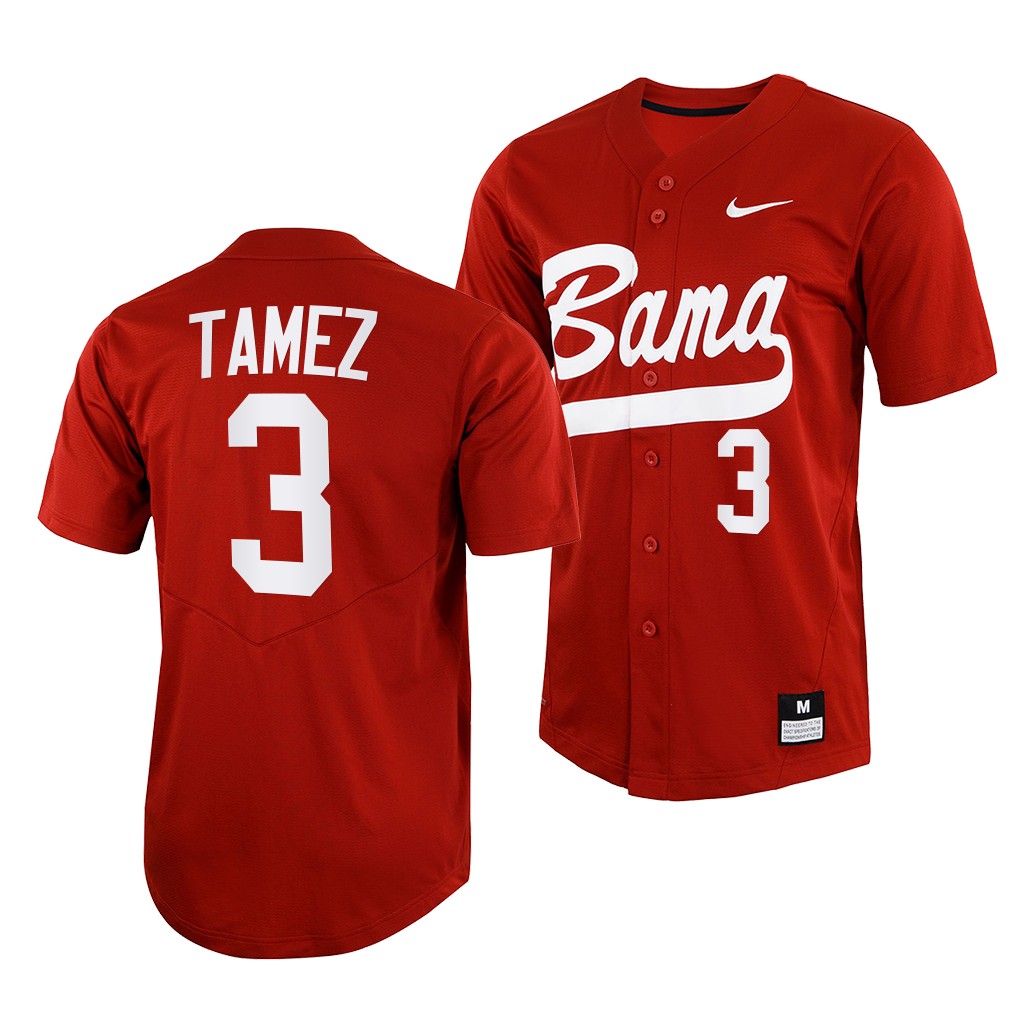 Alabama Crimson Tide Dominic Tamez College Baseball Jersey Crimson Alabama Crimson Tide Dominic Tamez College Baseball Jersey Crimson