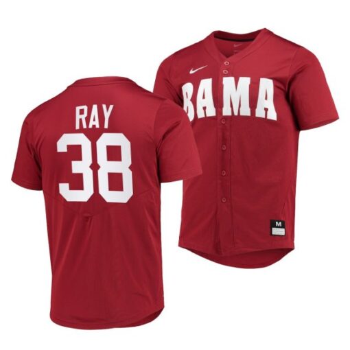 Alabama Crimson Tide Dylan Ray College Baseball Jersey Red