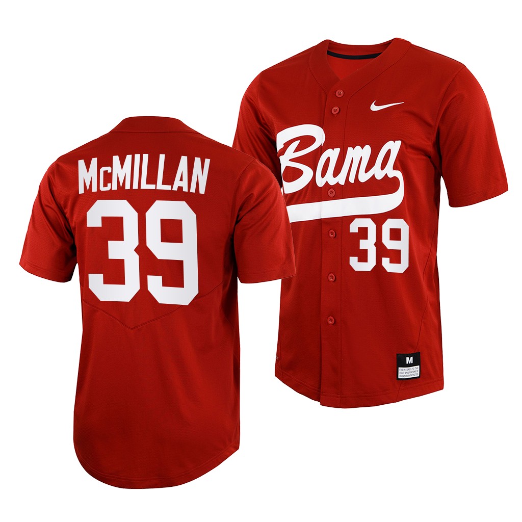 Alabama Crimson Tide Garrett McMillan College Baseball Jersey Crimson Alabama Crimson Tide Garrett McMillan College Baseball Jersey Crimson