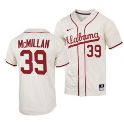 Alabama Crimson Tide Garrett McMillan College Baseball Jersey Natural