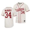 Alabama Crimson Tide Garrett McMillan College Baseball Jersey Natural