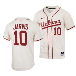 Alabama Crimson Tide Jim Jarvis College Baseball Jersey Natural