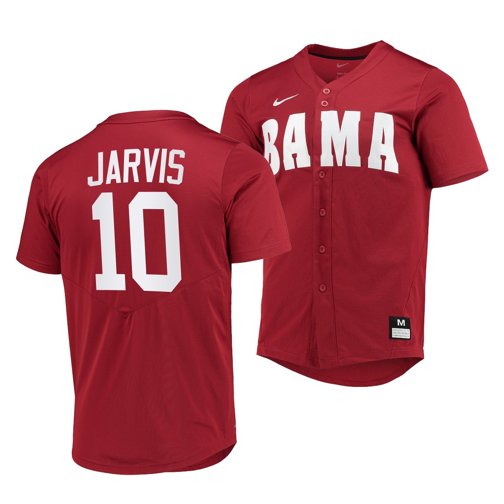 Alabama Crimson Tide Jim Jarvis College Baseball Jersey Red Alabama Crimson Tide Jim Jarvis College Baseball Jersey Red