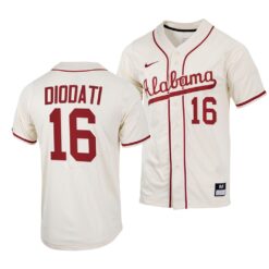 Alabama Crimson Tide Owen Diodati College Baseball Jersey Natural
