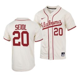 Alabama Crimson Tide Tommy Seidl College Baseball Jersey Natural