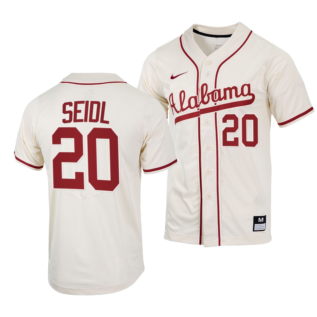 Alabama Crimson Tide Tommy Seidl College Baseball Jersey Natural Alabama Crimson Tide Tommy Seidl College Baseball Jersey Natural