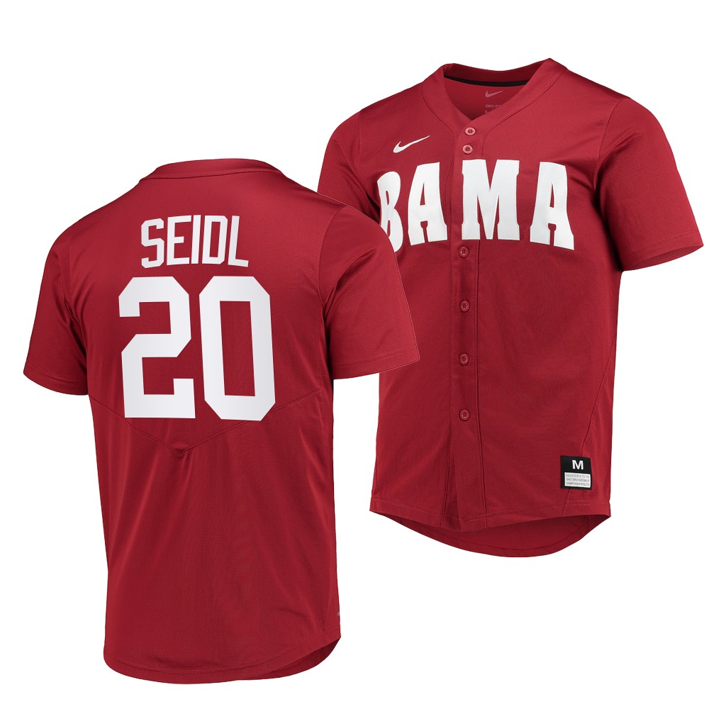 Alabama Crimson Tide Tommy Seidl College Baseball Jersey Red Alabama Crimson Tide Tommy Seidl College Baseball Jersey Red