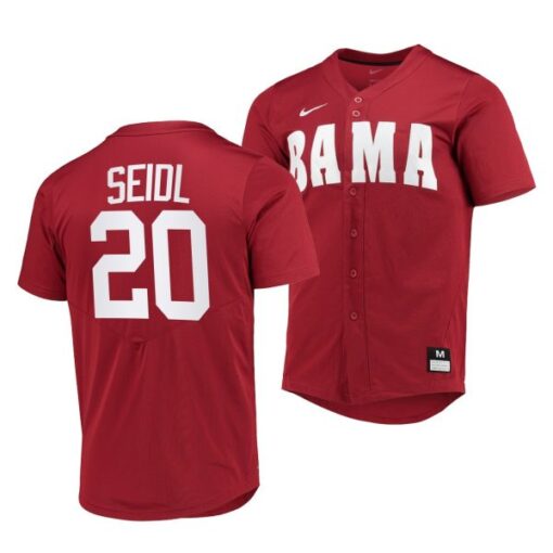 Alabama Crimson Tide Tommy Seidl College Baseball Jersey Red