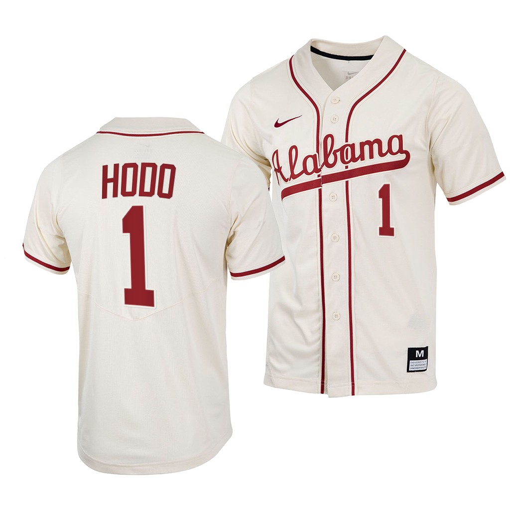 Alabama Crimson Tide Will Hodo College Baseball Jersey Natural Alabama Crimson Tide Will Hodo College Baseball Jersey Natural