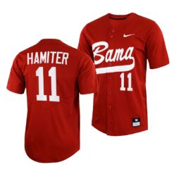 Alabama Crimson Tide William Hamiter College Baseball Jersey Crimson