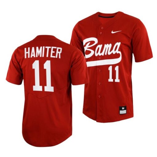 Alabama Crimson Tide William Hamiter College Baseball Jersey Crimson