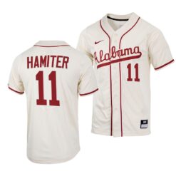 Alabama Crimson Tide William Hamiter College Baseball Jersey Natural