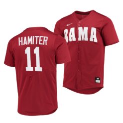 Alabama Crimson Tide William Hamiter College Baseball Jersey Red