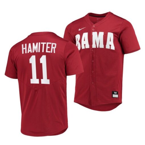 Alabama Crimson Tide William Hamiter College Baseball Jersey Red