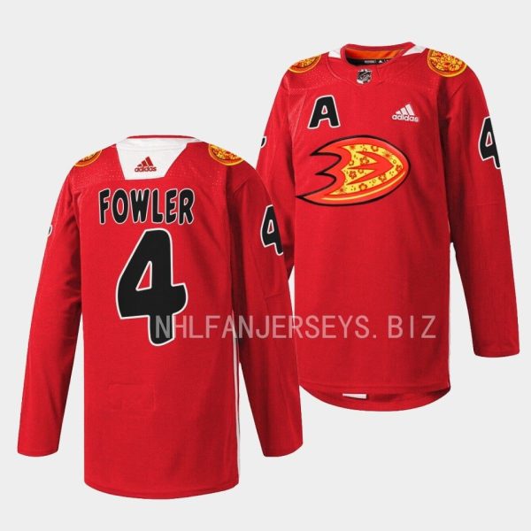 Anaheim Ducks Cam Fowler 2023 Lunar New Year Red Jersey Anaheim Ducks Cam Fowler 2023 Lunar New Year Red Jersey