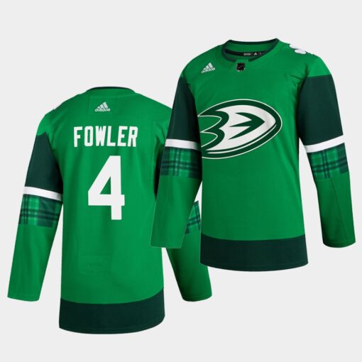 Anaheim Ducks Cam Fowler St. Patrick’s Day Player Green Jersey