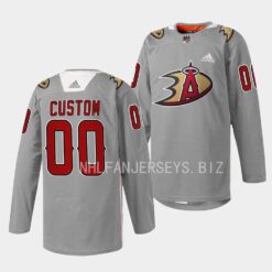 Anaheim Ducks Custom 2023 Angels Night Grey Jersey