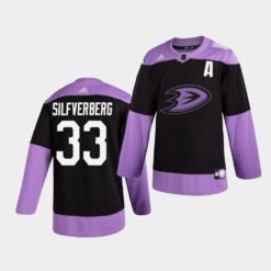 Anaheim Ducks Jakob Silfverberg Practice Hockey Fights Cancer Jersey
