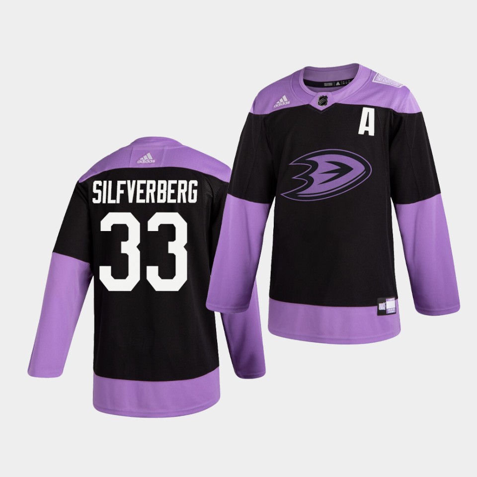 Anaheim Ducks Jakob Silfverberg Practice Hockey Fights Cancer Jersey Anaheim Ducks Jakob Silfverberg Practice Hockey Fights Cancer Jersey