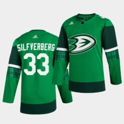Anaheim Ducks Jakob Silfverberg St. Patrick’s Day Player Green Jersey