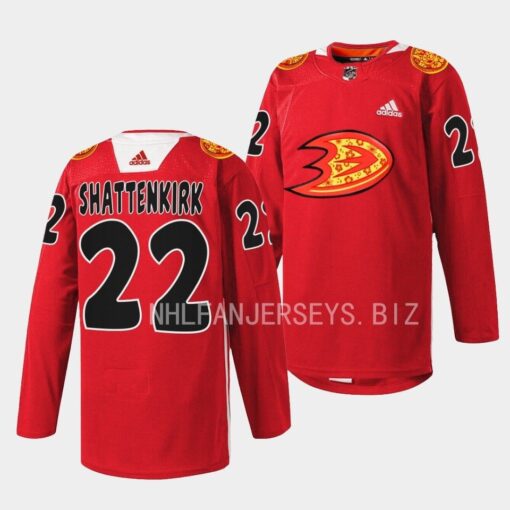 Anaheim Ducks Kevin Shattenkirk 2023 Lunar New Year Red Jersey