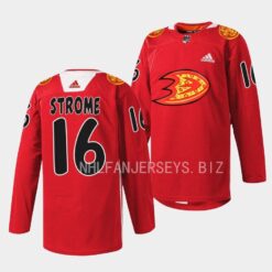Anaheim Ducks Ryan Strome 2023 Lunar New Year Red Jersey
