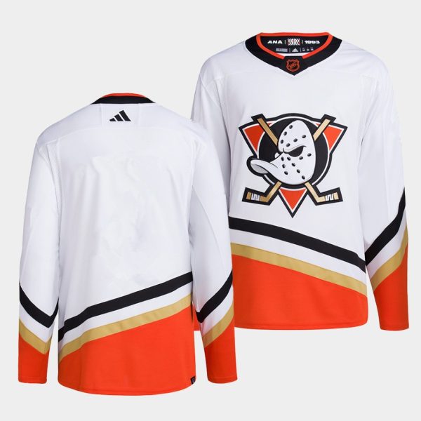 Anaheim Ducks Team 2022 Reverse Retro White Jersey Anaheim Ducks Team 2022 Reverse Retro White Jersey