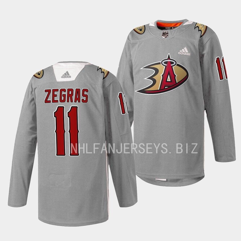 Anaheim Ducks Trevor Zegras 2023 Angels Night Gray Jersey Anaheim Ducks Trevor Zegras 2023 Angels Night Gray Jersey