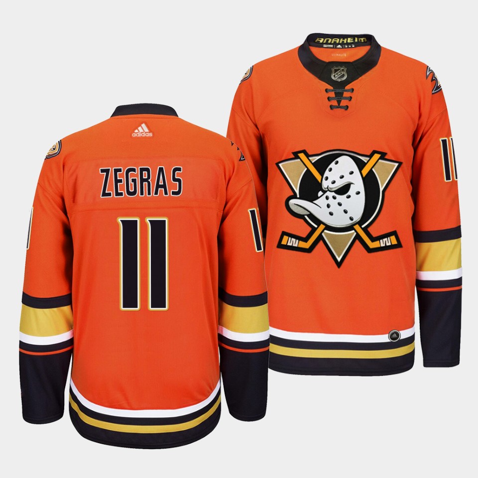 Anaheim Ducks Trevor Zegras Alternate Orange Jersey Anaheim Ducks Trevor Zegras Alternate Orange Jersey