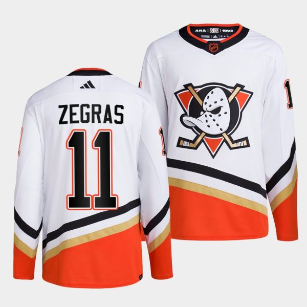 Anaheim Ducks Trevor Zegras Reverse White Jersey Anaheim Ducks Trevor Zegras Reverse White Jersey