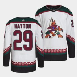 Arizona Coyotes Barrett Hayton Away White Jersey