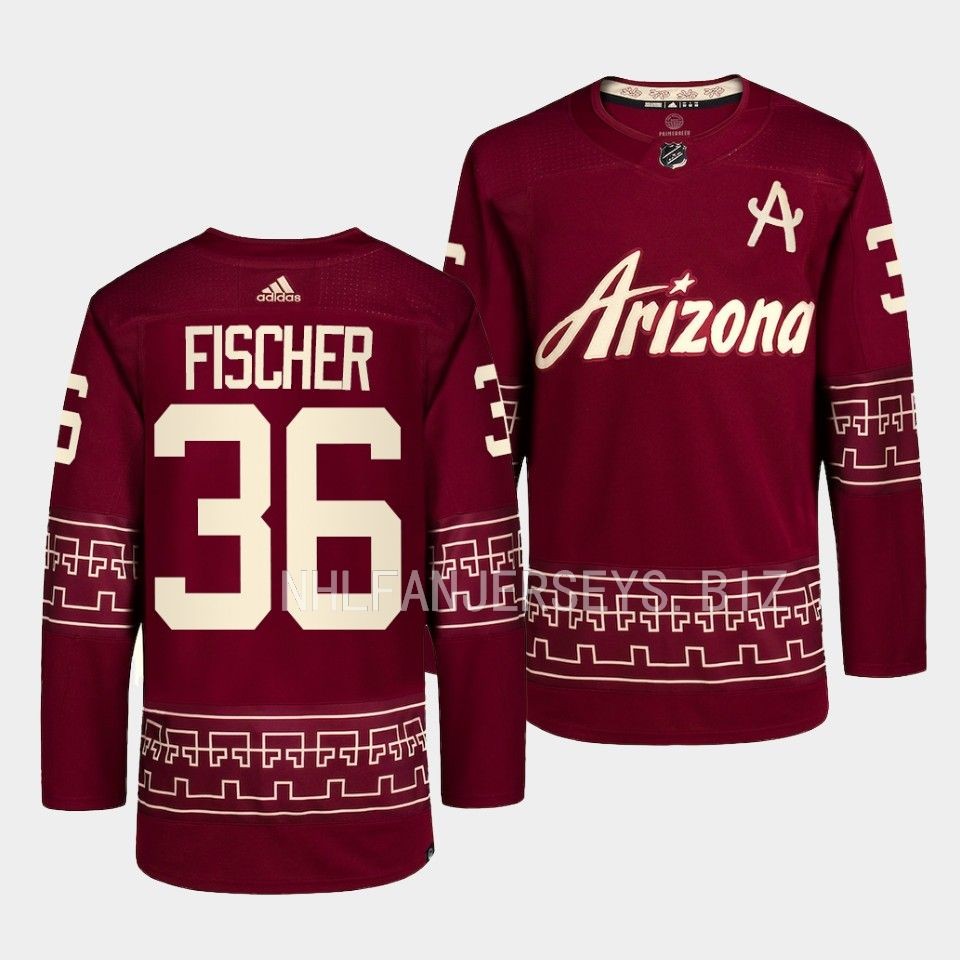 Arizona Coyotes Christian Fischer 2022-23 Desert Night Alternate Garnet Jersey Arizona Coyotes Christian Fischer 2022-23 Desert Night Alternate Garnet Jersey