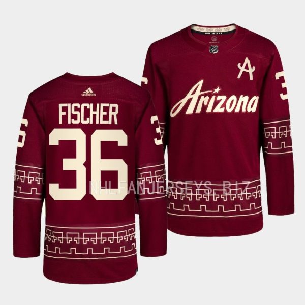 Arizona Coyotes Christian Fischer 2022-23 Desert Night Alternate Garnet Jersey Arizona Coyotes Christian Fischer 2022-23 Desert Night Alternate Garnet Jersey
