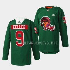 Arizona Coyotes Clayton Keller Howliday Green Jersey