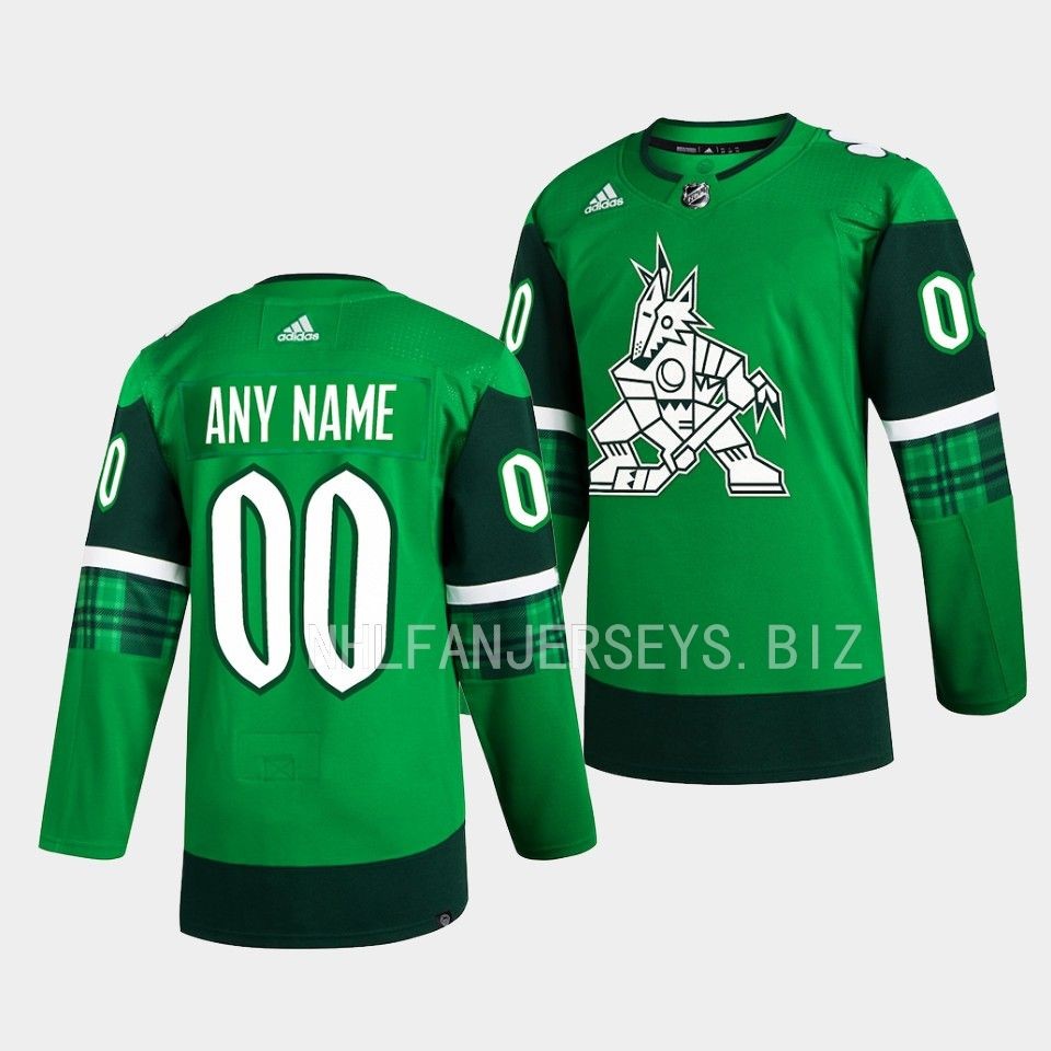 Arizona Coyotes Custom 2023 St. Patricks Day Green Jersey Arizona Coyotes Custom 2023 St. Patricks Day Green Jersey