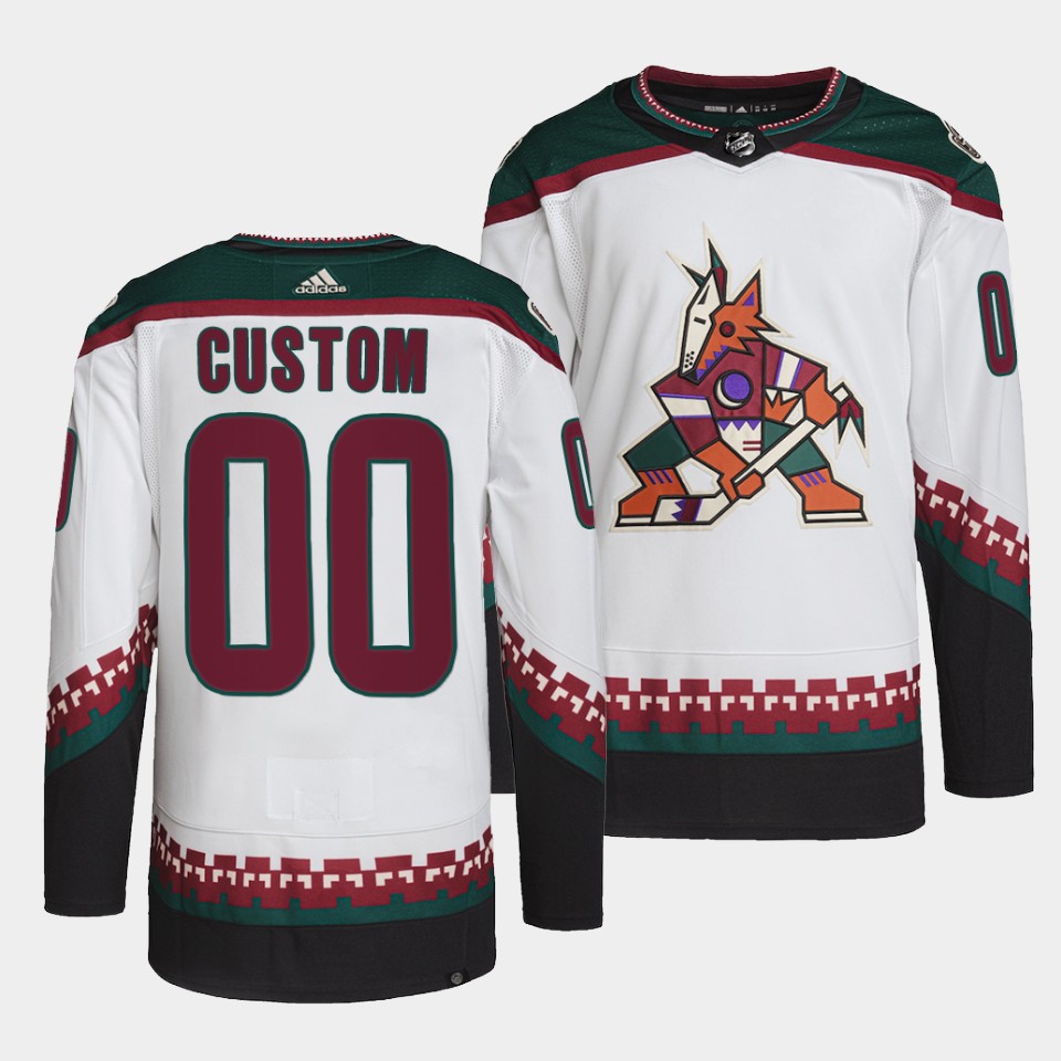 Arizona Coyotes Custom Away White Jersey Arizona Coyotes Custom Away White Jersey