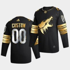 Arizona Coyotes Custom Golden Edition Limited Black Jersey